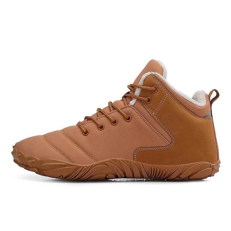 

Уличные зимние ботинки мужские зимние ботинки нескользящие бархатные теплые на толстой подошве босиком пятипалые туфли повседневные хлопковые туфли мужские 36