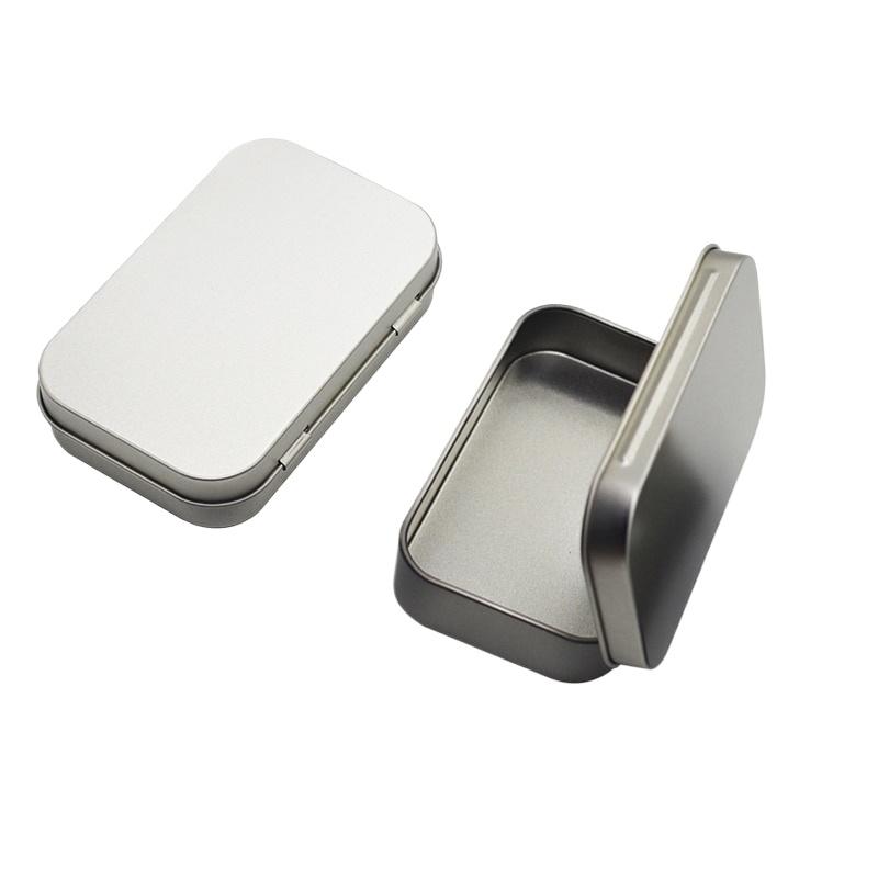 

2pcs Survival Kit Tin Small Empty Metal Tin Silver Black Gold Flip Storage Box Case Organizer for Money Coin Candy Key 2pcs