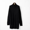 Fashion Warm Basics Long Sleeves High Neck Pocket Mid-Length Pack Hip Dress Loose Sweater Women's Knitwear