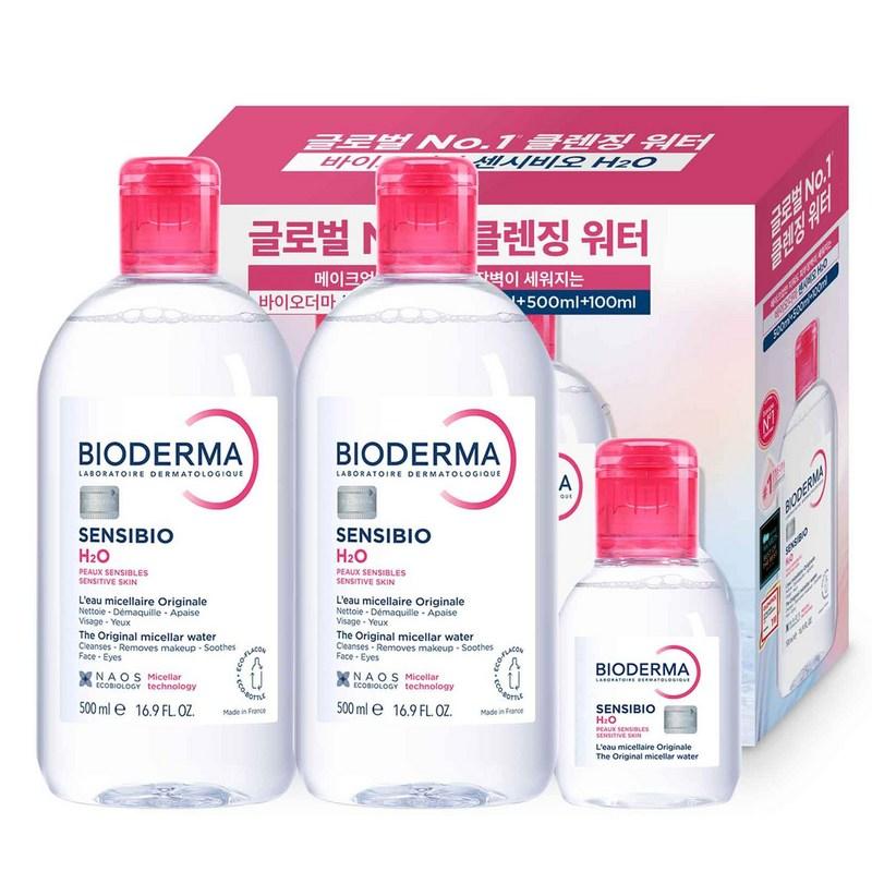 Bioderma Sensibio Cleansing H2O 500ml x 2p + 100ml, 1 set
