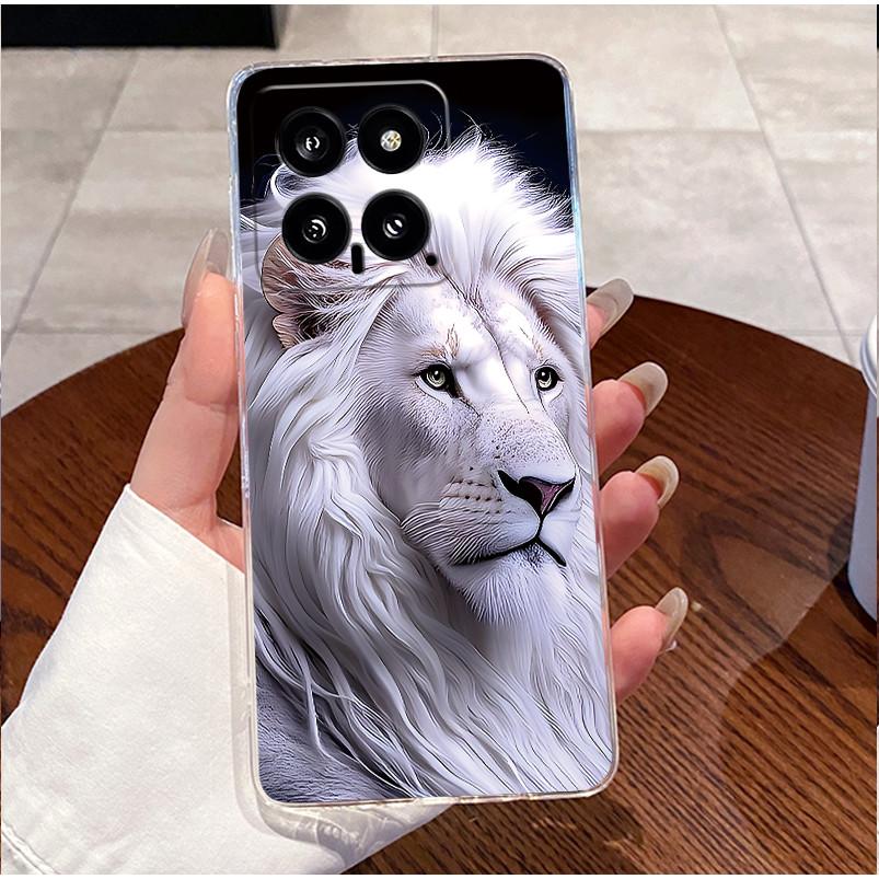 For Xiaomi Mi 14 / 14 Pro Clear Case Luxury Cute Love Rabbit Funny Ultra Slim TPU Silicone Soft Back Cover For Mi14 14Pro Casing