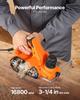 Electric Hand Planer, 82 mm Cut Width, 650W 16800 RPM Corded Power Handheld Planer for Wood, with Adjustable Cut Depth, 2 Blades, for Woodworking Wood