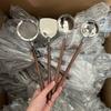 Walnut Handle Kitchen Tool 304 Stainless Steel Spatula Spoon Oil Filter Colander Kit Gadgets Anti-Scalding Cookware For Service