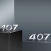 1pcs  107 407 Lettering Sticker Car Badge Logo 3D Metal Trunk Emblem Decoration Accessories Decorative Styling