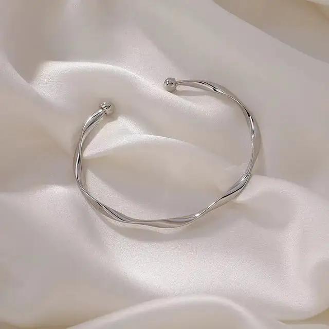 925 Silver Bracelets Heart Shaped Partial Pearls Knots Bracelet for Women Fashion Charm Bracelet Original Party Jewelry