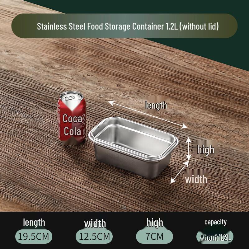 304 Stainless Steel Rectangular Food Storage Container