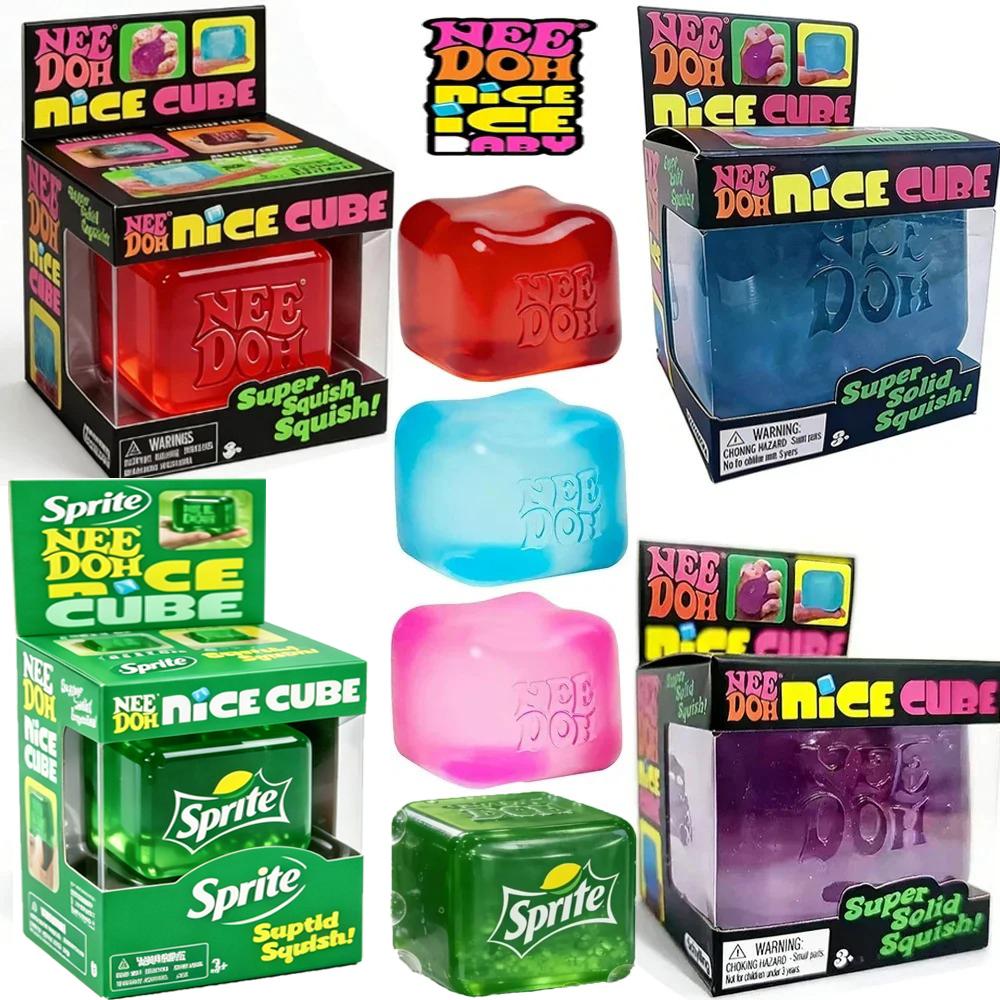 Fashion Soft Jelly Cube Squishy Toys, Portable Squeeze Sensory Toy, Adult Stress Relief Gadget for Office & Home
