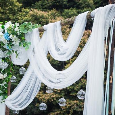 Rotolo di Tulle Decorazione Matrimonio 5m Organza Cristallo Tessuto Trasparente Per Sfondo Festa di Compleanno Decorazioni Fasce Sedia Matrimonio Filo