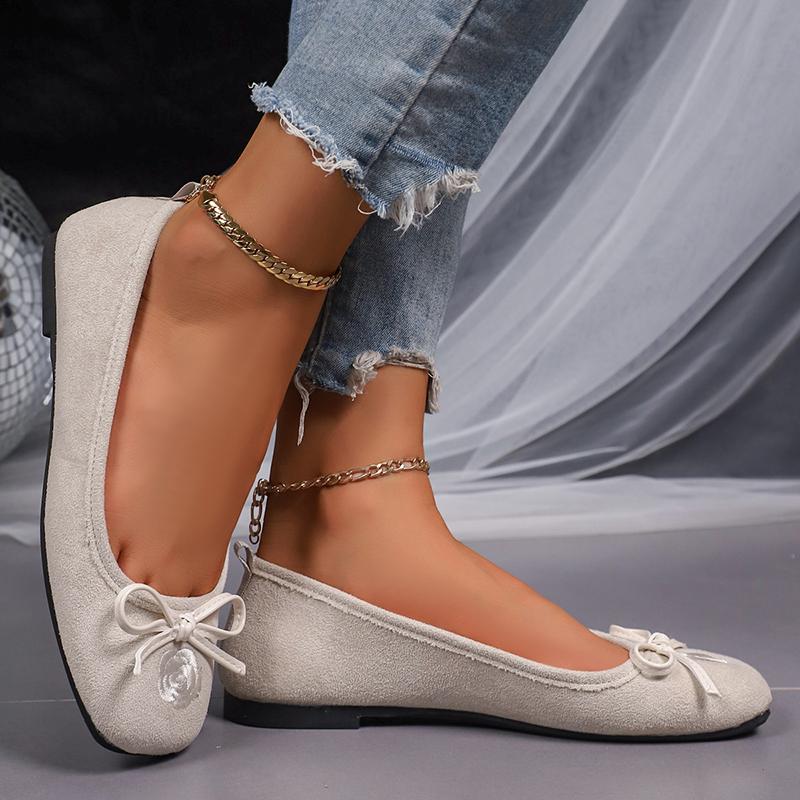 Bowtie Embroider Decor Loafers for Women Autumn Soft Sole Non Slip Flat Shoes Woman Plus Size Comfort Lightweight Casual Shoes