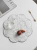 Luxury French Shell Coaster Set Heat Resistant Table Mat Creative Flower Edge Decor Tray
