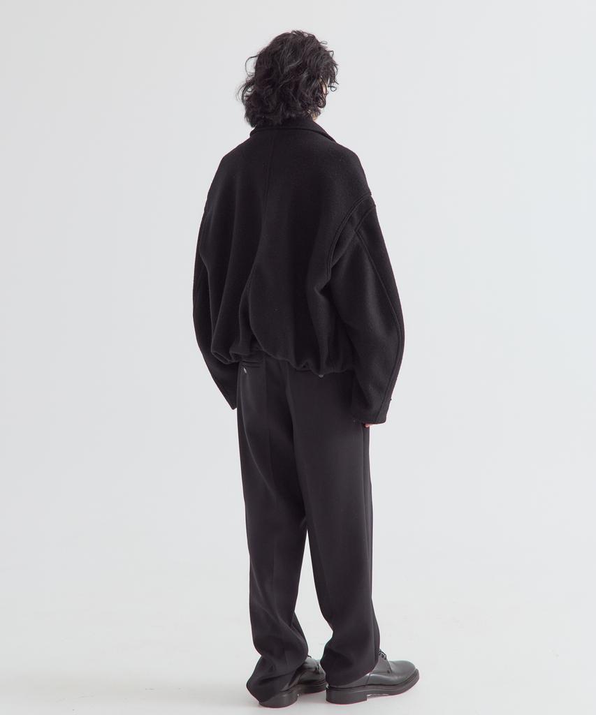 Ezio Wool Crop Zip Jacket_Black