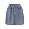 3-9 Years Kids Girls Blue Demin Skirt