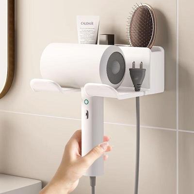 No-Drill Wall-Mounted Hair Dryer Holder