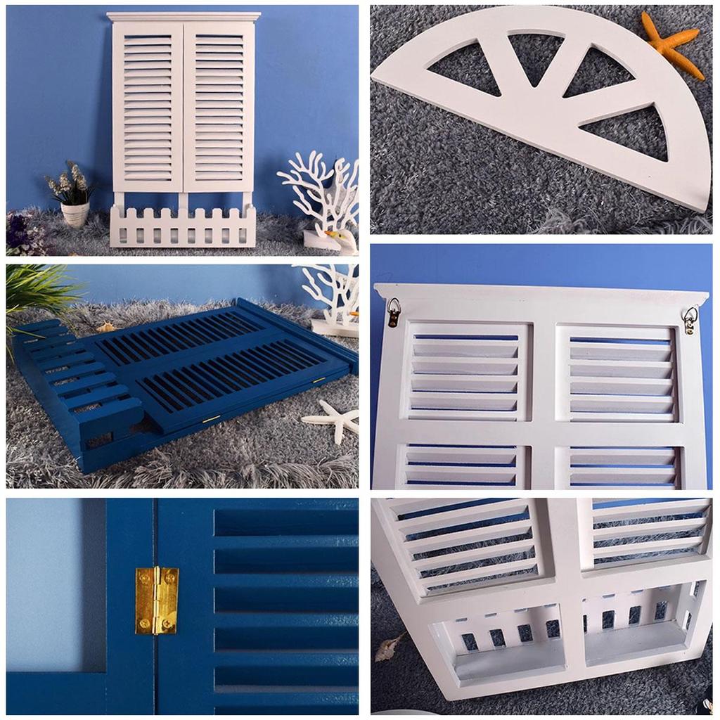 Vintage Rustic Style Window Frames Farmhouse Wall Decoration Hanging Window Frame Home Decor Corridor Living Room Bedroom Art Ornament Picture Frames