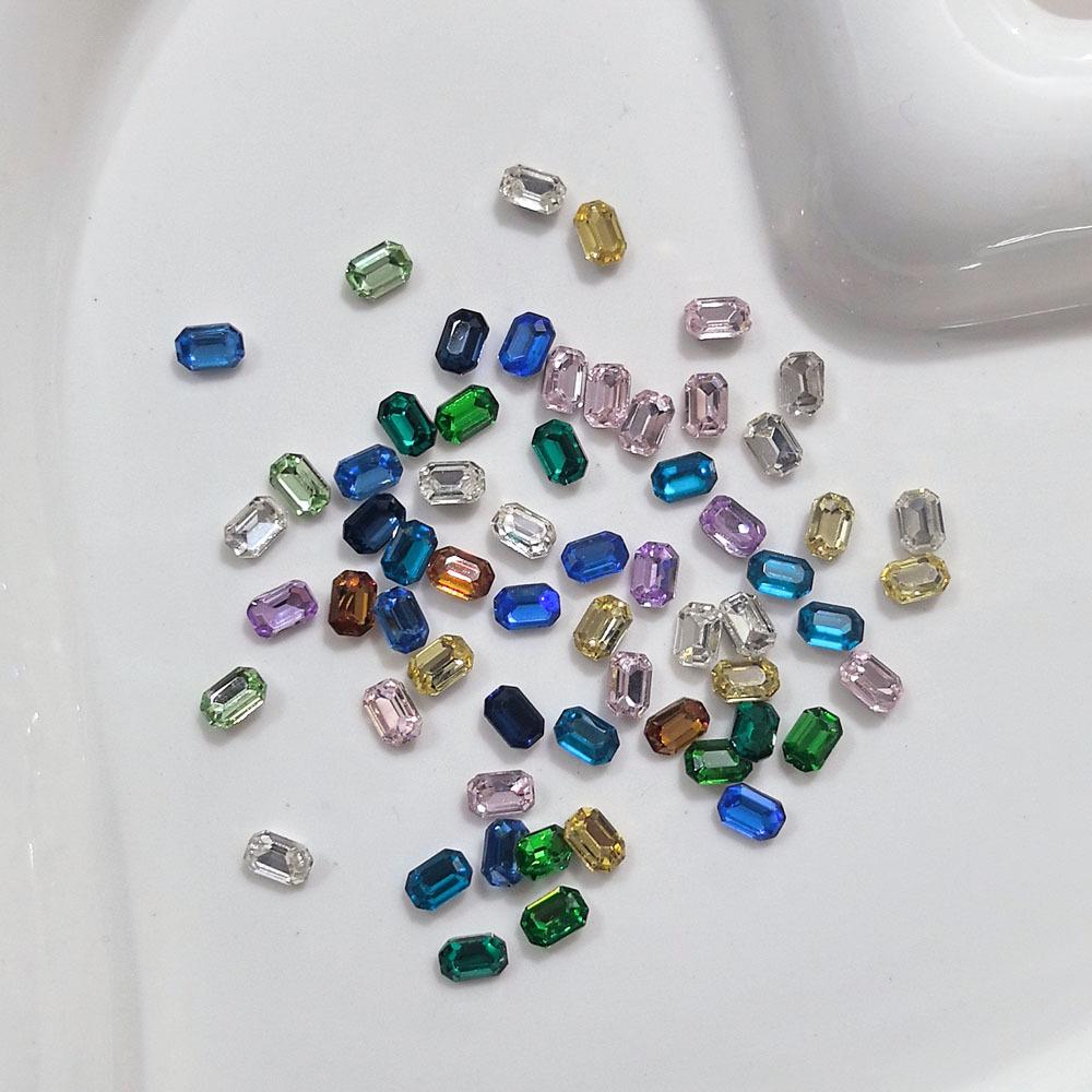 Hot Sale Colored Octagonal Nail Art Rhinestones - Super Shiny, Pointed Bottom, Irregular Shapes, Monkey Style.