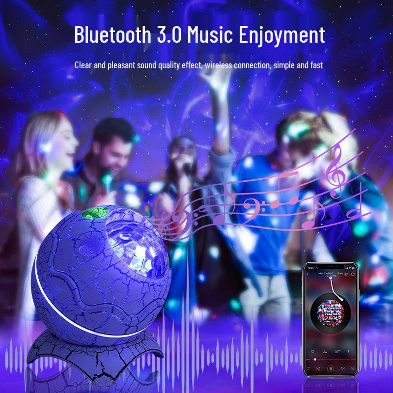 Dinosaur Egg Starry Sky Bluetooth Projector Lamp – Musical Night Light for Bedroom