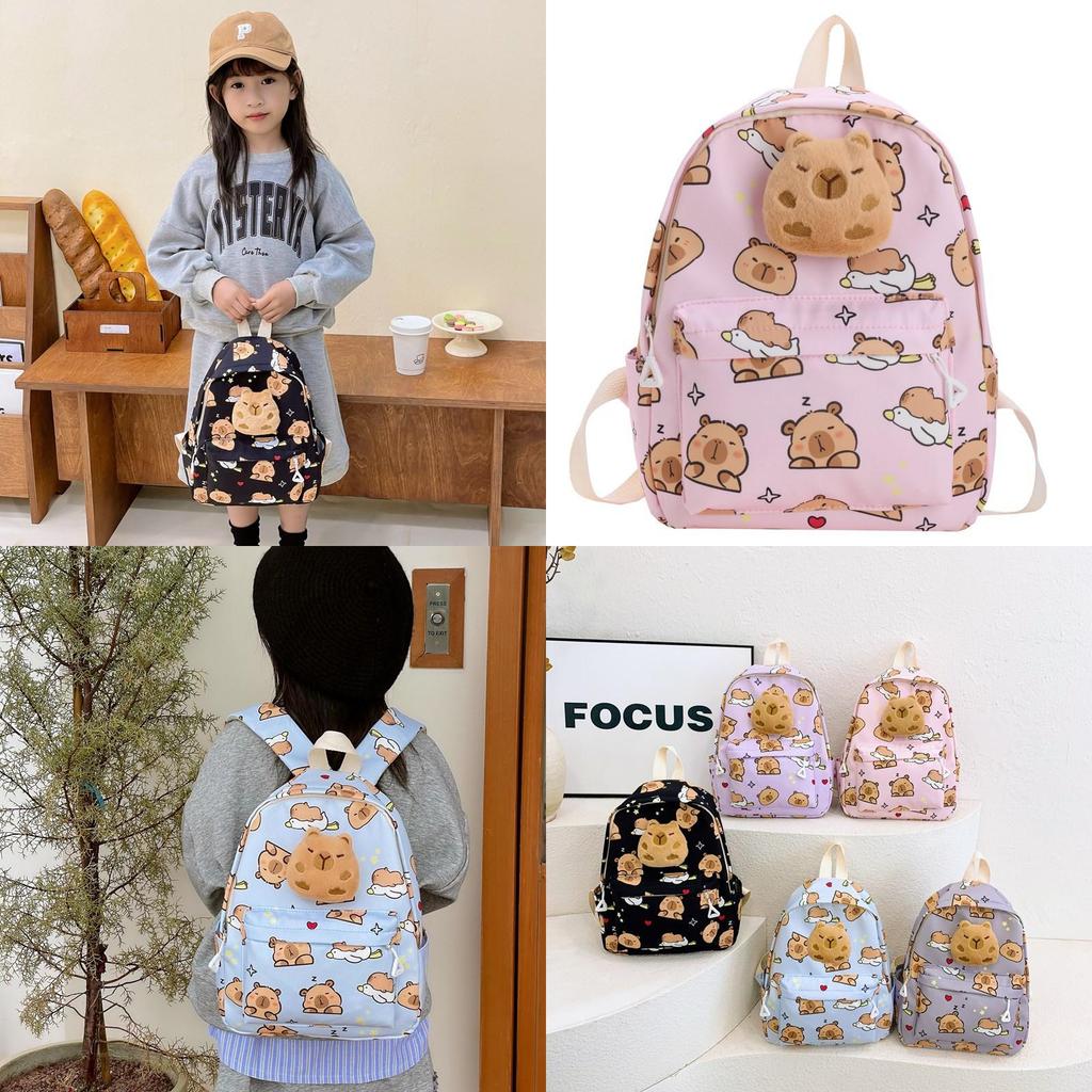 Cute Animal Print School Backpack For Kindergarten And Primary School Children