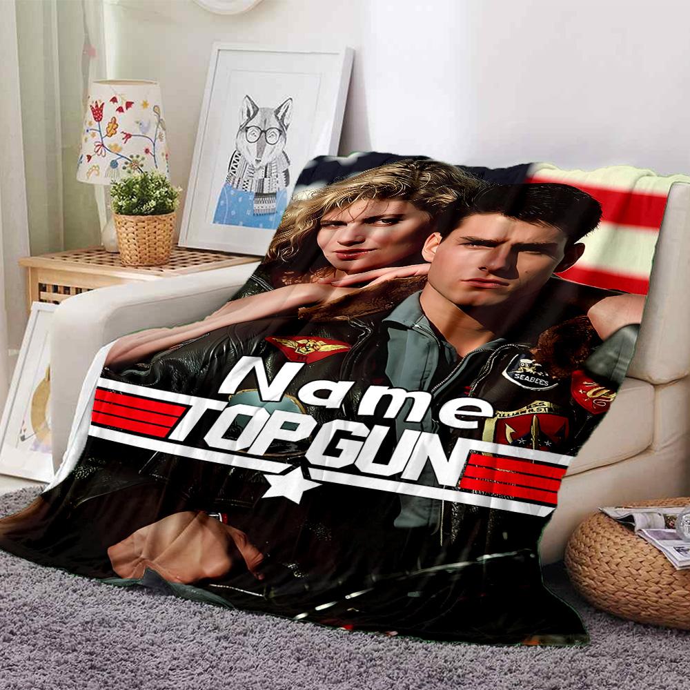 Customiz Name Personality Top Gun Maverick Blanket Soft &Warm Sofa Office Bed Travel Lunch Break Blanket, Gift Suitable All Seasons