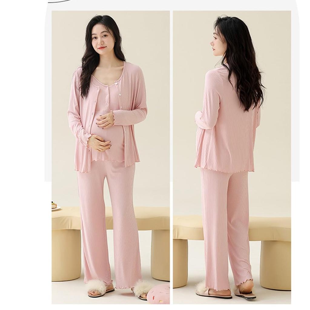 Shop Maternity and Long Open Fall [Select Tomorrow] Pajamas, Nursing, Pre- Postpartum, Sleeve, Camisole, Front, Spring, Summer, (XXL)