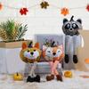 Stuffed Pumpkin Doll with Dangling Legs Thanksgiving Stuffed Toy Multiple Color Desk Home Figures Display Decorations