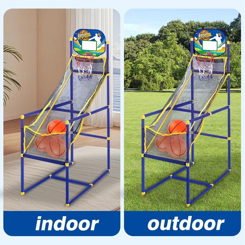 Kids Sports Toy Basketball Hoop Shooting Machine with Balls Air Pump Indoor Outdoor Arcade Games Set Training for Boys Girls