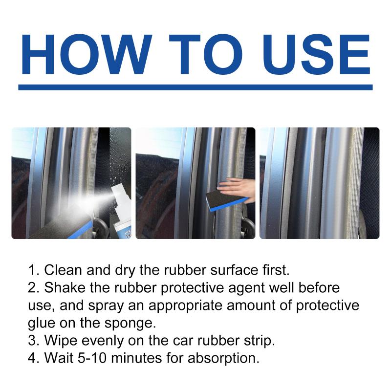 Rubber Care Spray For Car Door Seals Restores Softness Prevents Hardening Prolongs Lifespan For All Weather Protection