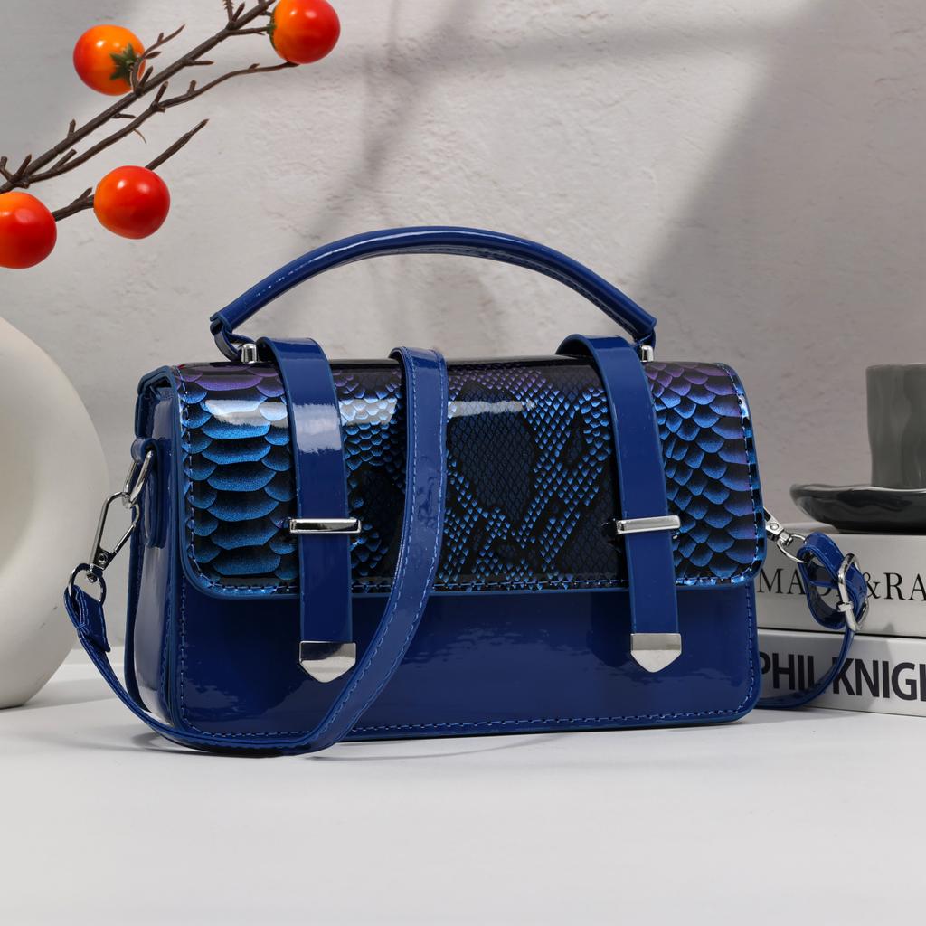 Luxury Vintage Women'S Serpentine Pattern Handbag Fashion Small Capacity Tote Bag Ladies PU Leather Business Crossbody Shoulder Bags For Female