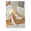 Women Ankle Rain Boots Lace Up Canvas Style Waterproof PVC Rubber Wellies Non Slip Casual Short Rain Shoes