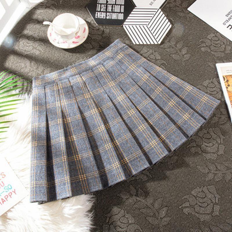 

JK Uniform College Style клетчатая юбка новая модная плиссированная юбка с высокой талией узкая юбка А-силуэта школьная форма для студентов юбка M