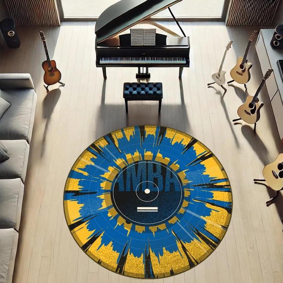 NEW Record Music Cd Carpet Round Game Chair Floor Mat Room Decorated Living Room Lounge Large Area Non-Slip Carpet