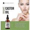 Castor Oil (2oz), Usda Certified Organic,  Pure, Pressed, Hexane Stimulate For Eyelashes, Eyebrows, Hair. Skin Moisturizer