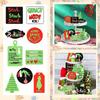 Christmas Tray Decoration Cartoon Flat Print Layered Tray Wooden Decoration Set Party Decoration