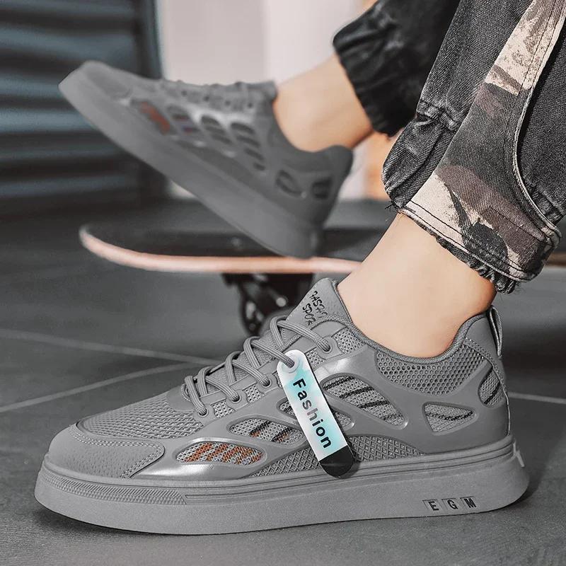 Fashion 2024 Men Shoes Casual Mens Sneakers Mesh Breathable Outdoor Walking Tennis Fashion Designer Luxury Sneakers Mens Summer Flats