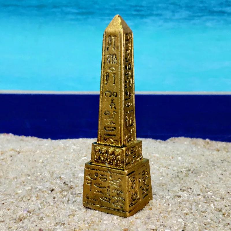 2,7 × 2,7 × 10 cm Obelisk Inschrift Stein Ägyptischer Turm Antikes Denkmal Psychologische Tisch Sand Set Wohnzimmer Dekoration
