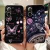 For Realme C67 4G RMX3890 Back Cover Realme C67 5G Case Girly Flower Butterfly Fashion Funda Soft Liquid Silicone Bumper Etui