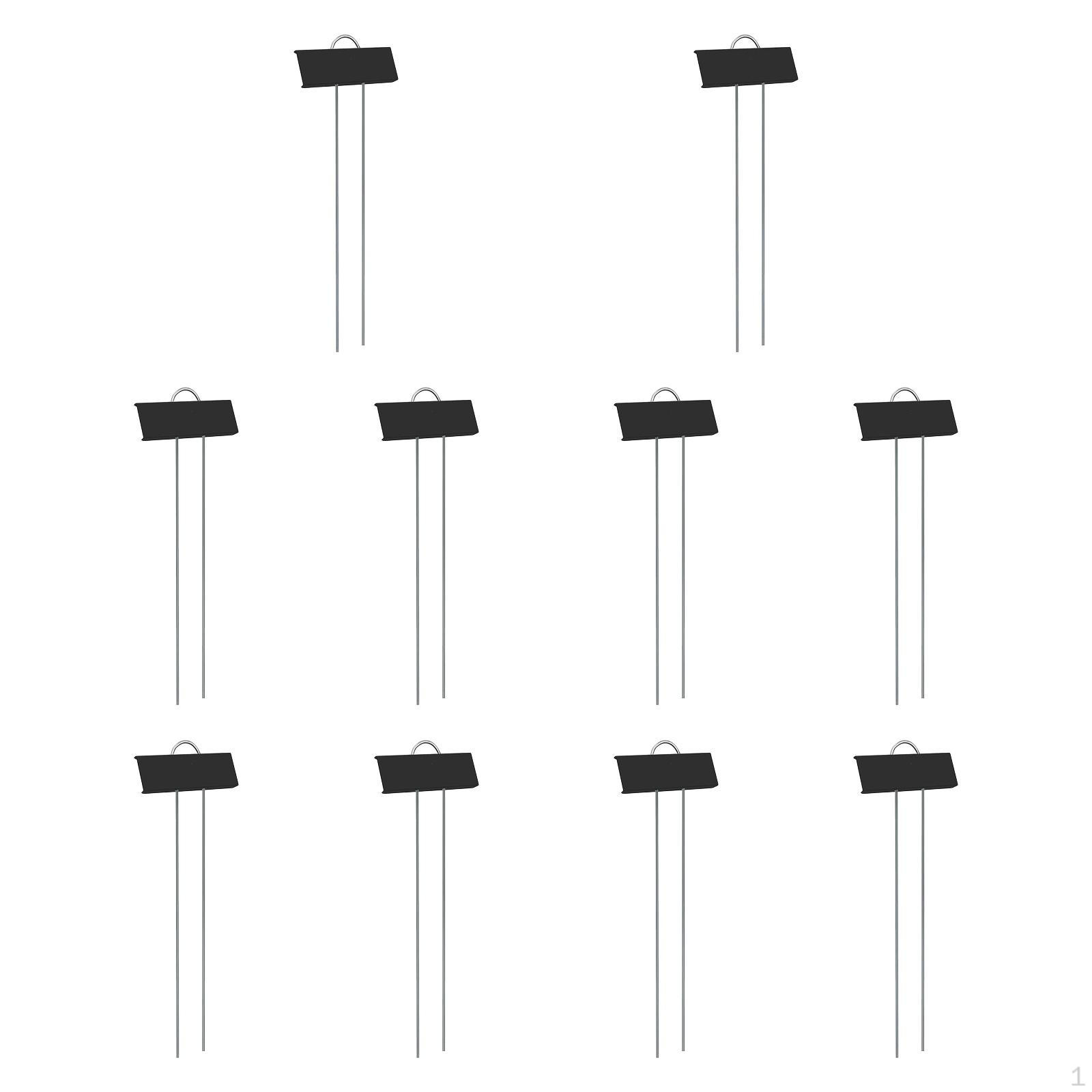 

10 Pieces Garden Labels Planting Seedling Stake Plant Category Tag Stakes for Herb Flower чорний