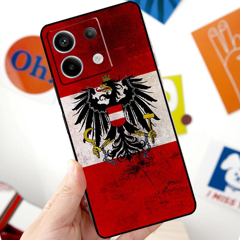 Etui z flagą Austrii Dla Xiaomi Redmi Note 14 10 11 12 13 Pro 11S 12S Etui Dla Redmi 15 15C 13C 12C 10C 14C