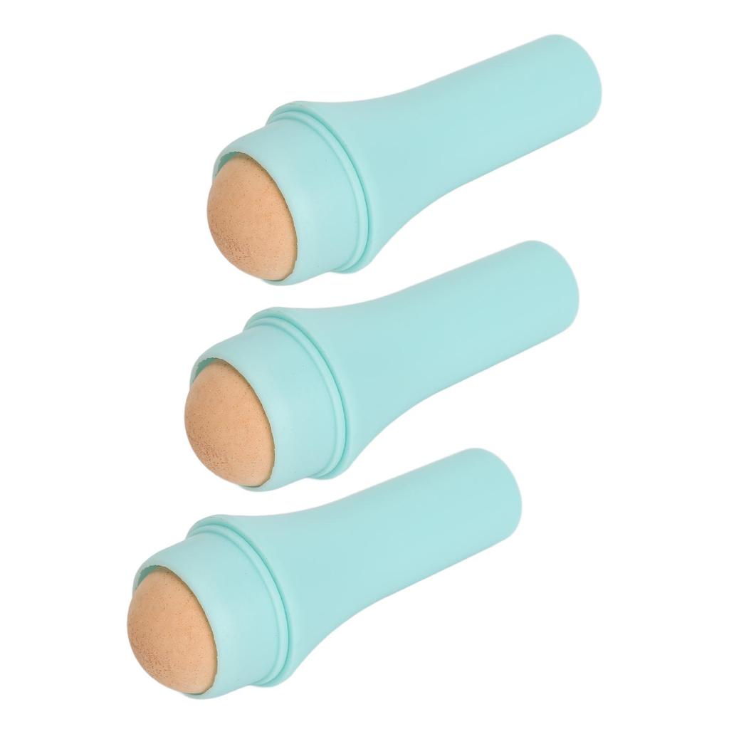 3pcs Face Oil Absorbing Roller Remove Excess Oil Reusable Volcanic Stone Oil Control Roller