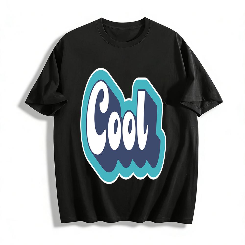 

Cool Graphic Print Casual T-shirt Unisex Loose Breathable Crewneck Tee for Daily Wear Pure cotton T-shirt XXS