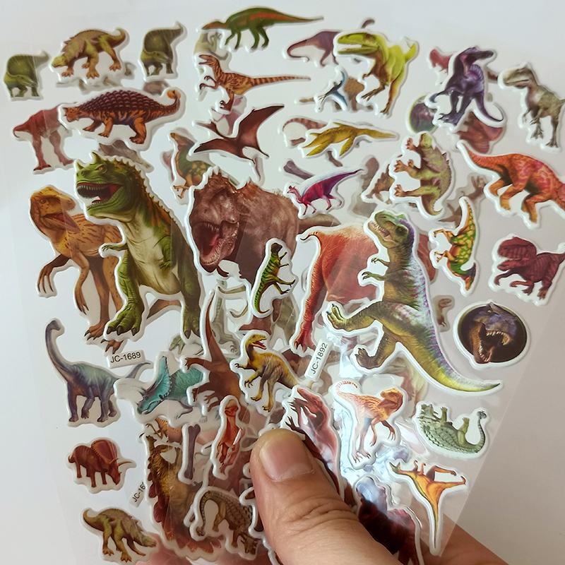 10 Sheets Dinosaur Series Cartoon Stickers For Children Notebook Skateboard Diy Waterproof Cute Sticker Toy Boys Gift
