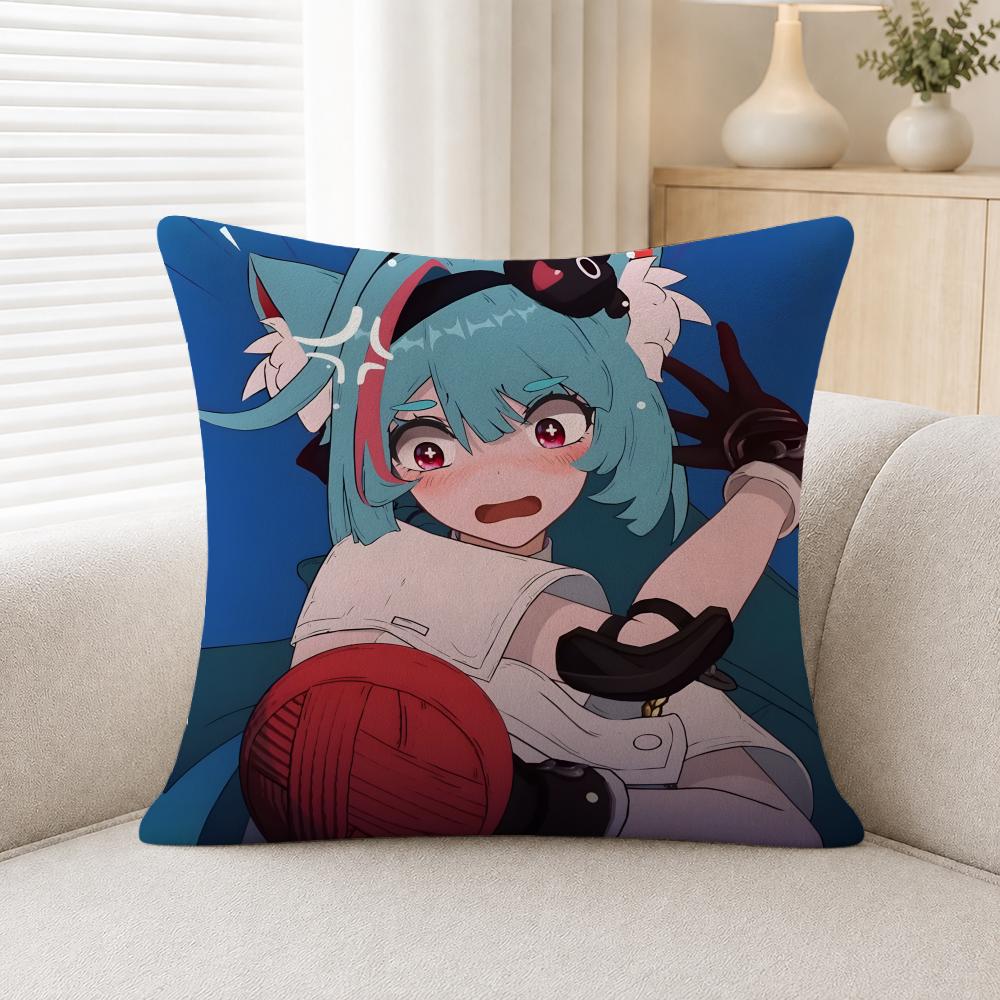 Game Neverness To Everness Cushion Cover Soft Plush Cushion Covers Fluffy Throw Pillow Cases For Sofa Bedroom Home Decor