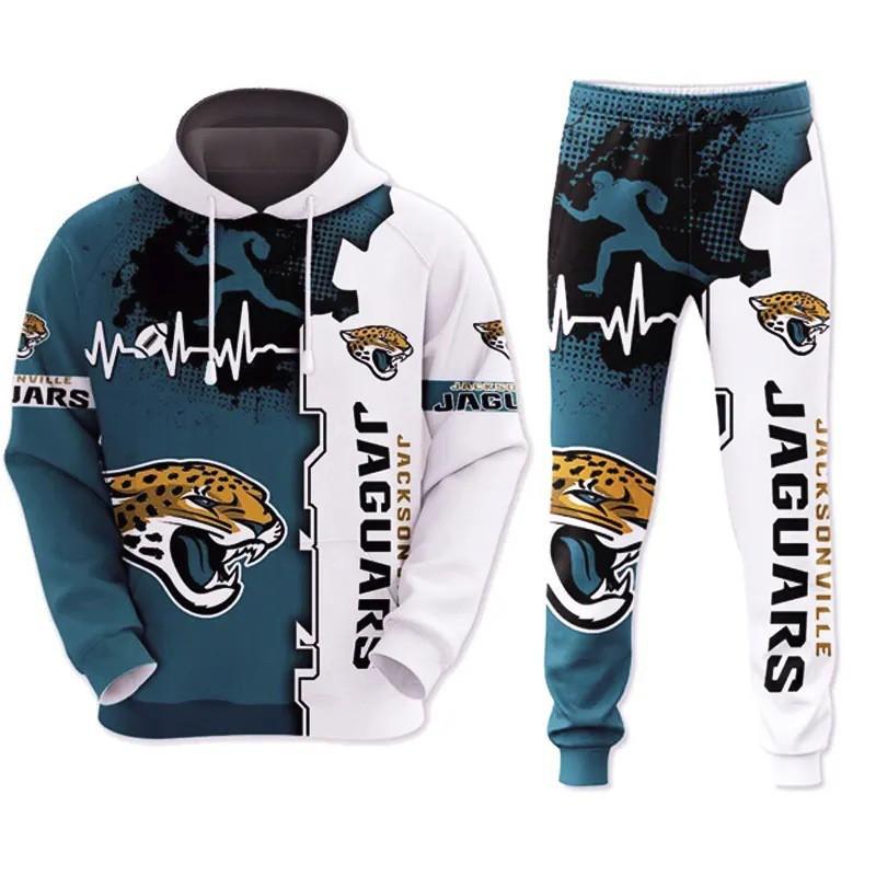 NFL Football Tracksuit Set 3D Print Hoodie Loose Pants Mens Sportswear