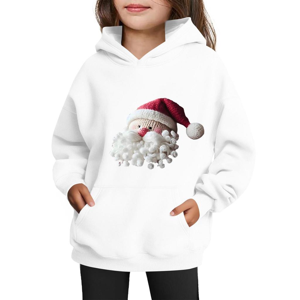 Sweatshirts For Teen Girls Hoodies Long Sleeve Drawstring Pullover Cute Printed Oversized Hoodie Christmas