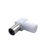 90° Solderless RF TV Connector 9.5mm Female Antenna Plug