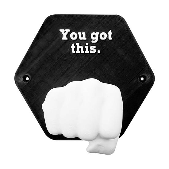 Fist Punching Wall Sculpture Decoration 3D Printed You Got This Fist Pound Wall Art Home Office Living Room Wall Inspiration Fist Ornament