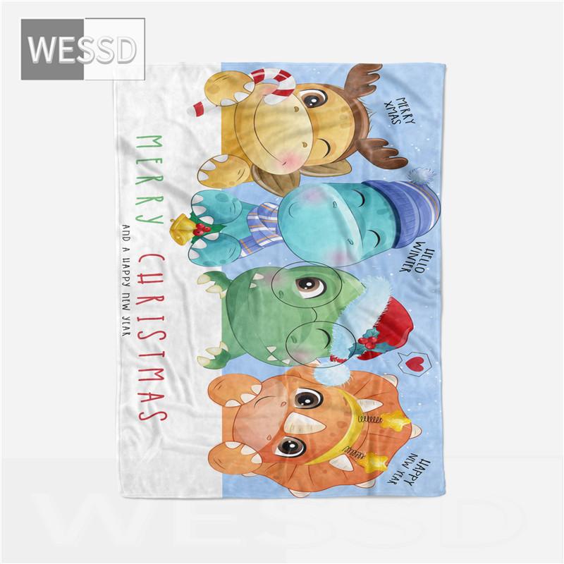 Kawaii Children Cartoon Blanket Animal Flannel Fleece Blanket Super Soft Nordic Bed Cover Bedspread Cute Gift
