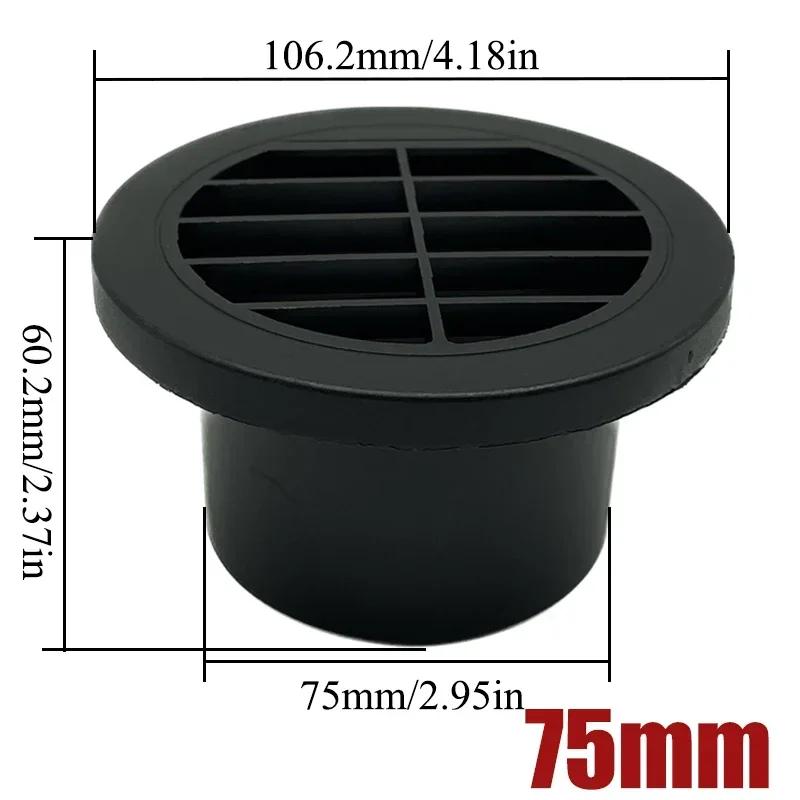 2X 42/60/75/90mm Car Parking Heater Air Vent Outlet Heater Ducting Pipe Air Joiner Directional Rotatable For Webasto Eberspacher