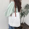 Lace Bag Women's Inns Sen Style Beautiful Small Fresh Shopping One Shoulder Handbag Embroidered Flower Hollow Tote