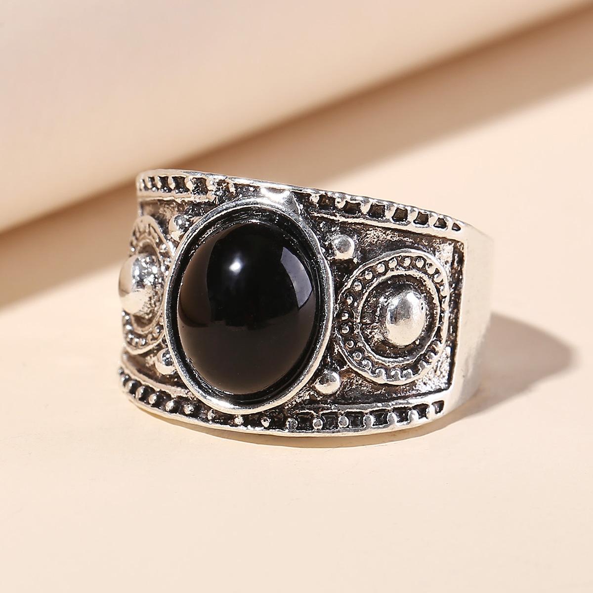 Retro ring, palace vintage ring, European and American exaggerated personality alloy ring, popular foreign trade accessory