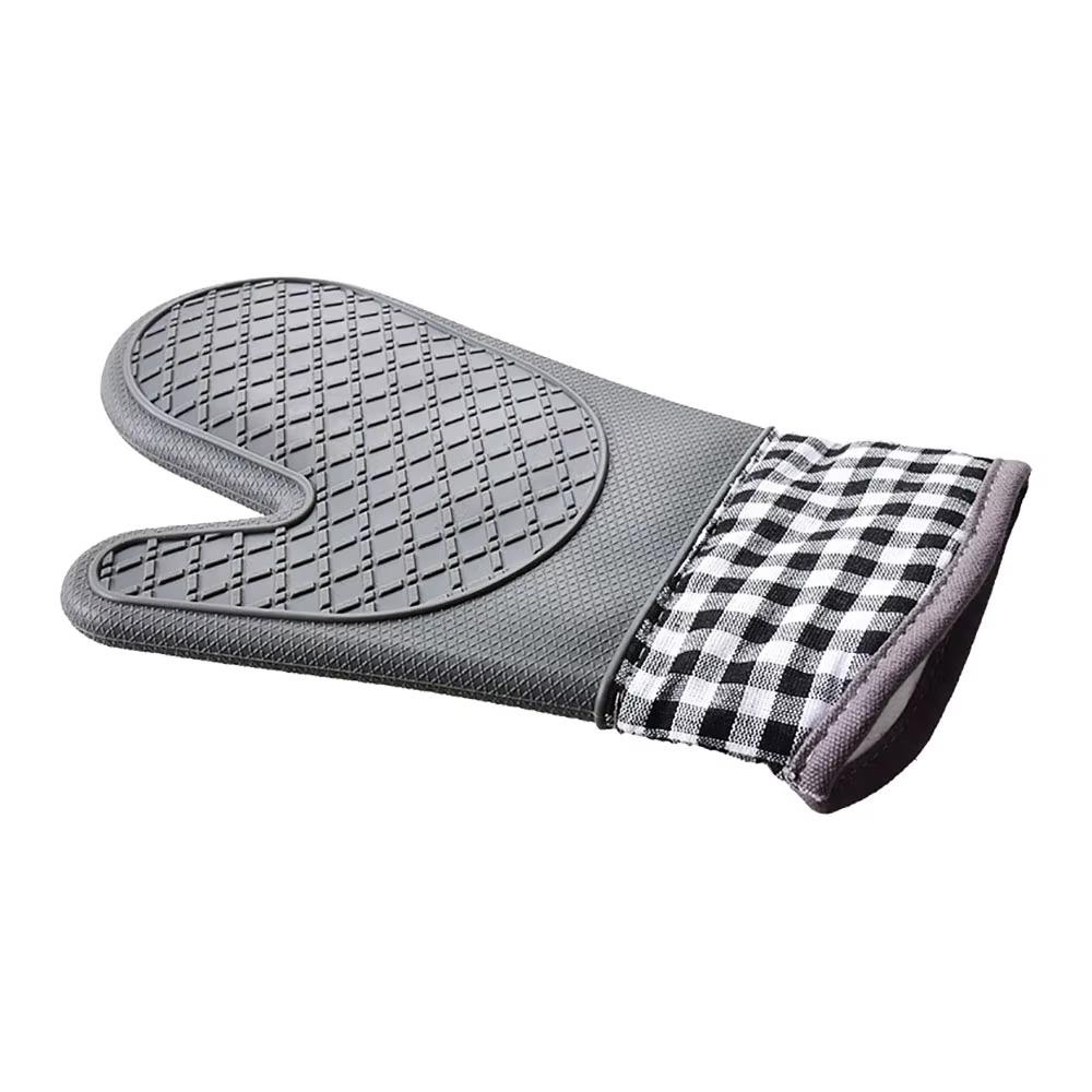 2pc Silicone Oven Gloves Thickened Anti Scalding Gloves Kitchen Gloves Microwave Mitts  BBQ